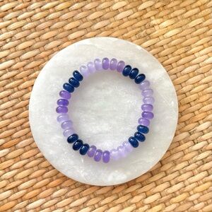 Viral Purple and Blue Glass Beaded Bracelet